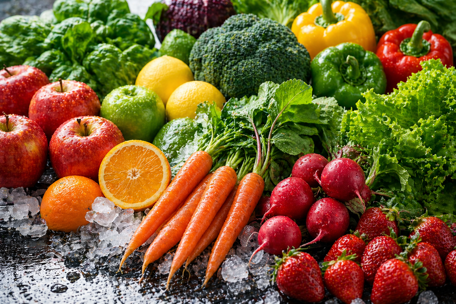 Transport de fruits et légumes frais